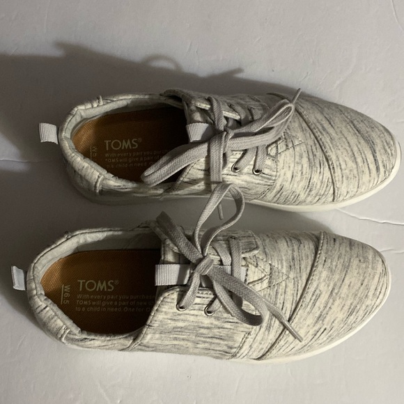 EUC TOMS DEL REY Sneakers, Birch Heather Jersey, Sz 6.5, Like new, Kicks - Picture 6 of 15